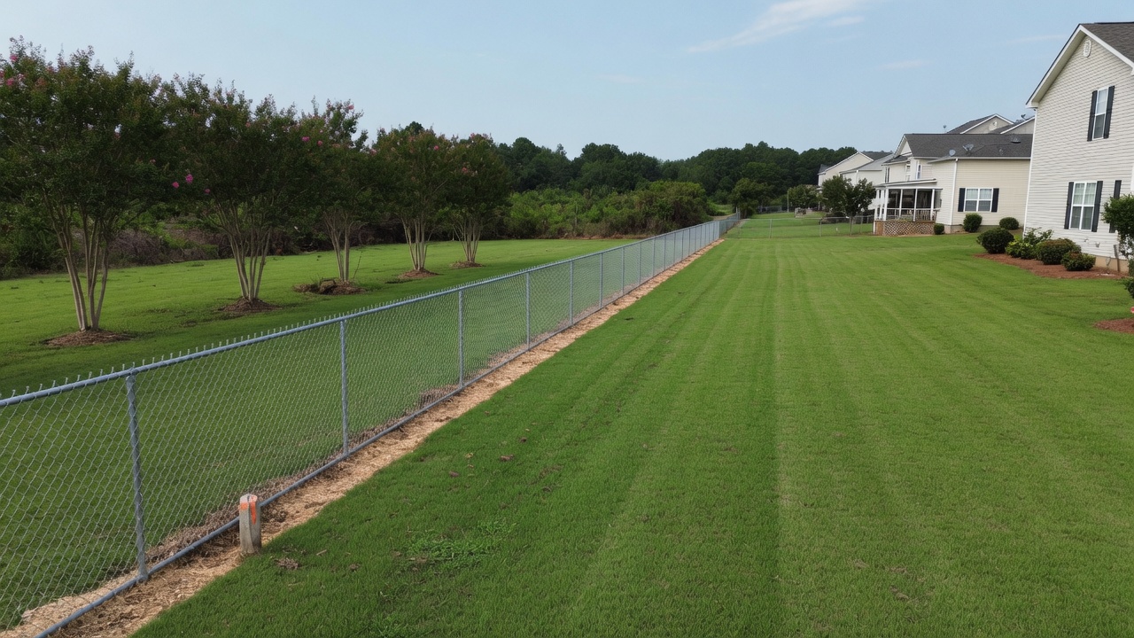 Before and after professional bush and brush removal on a cleared Hampton Roads property